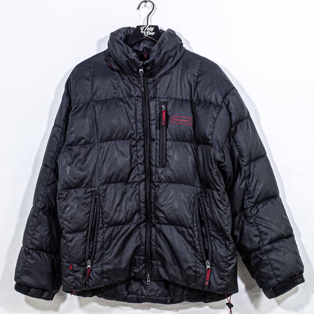Polo Sport Ralph Lauren Down Fill Puffer Jacket Large VTG Streetwear Hip Hop
